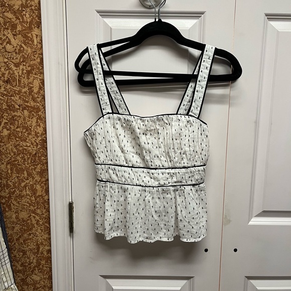 GAP White and Black Polka Dot Blouse - Picture 4 of 6